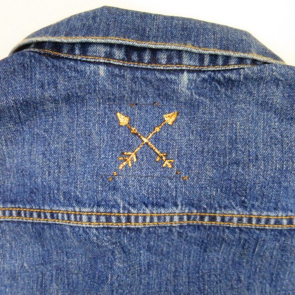 Levi's Hand-Painted Ex-Boyfriend Trucker Denim Jacket S NWT - Picture 6 of 10
